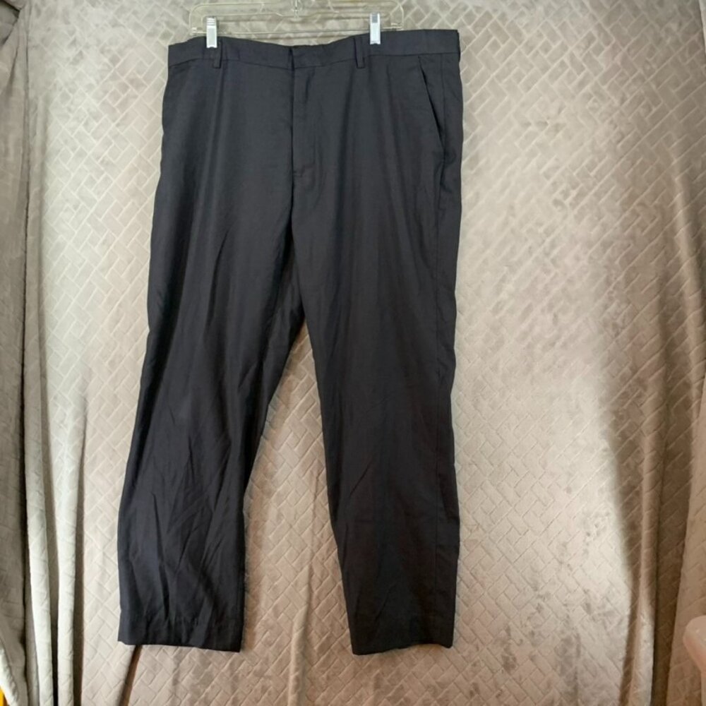 Alberto Danelli Mens 41x31 Dress Pants Gray Straight Leg Mid Rise Office Attire